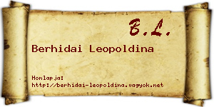 Berhidai Leopoldina névjegykártya